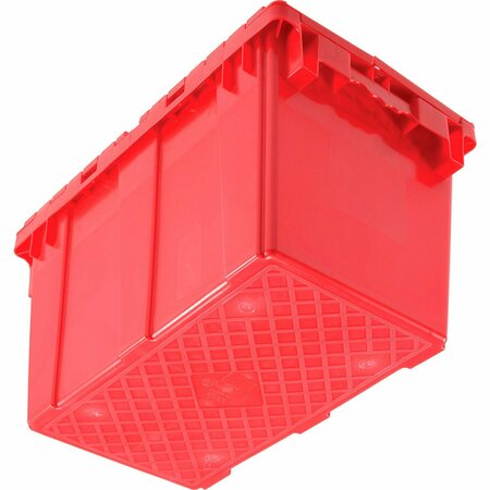 Global Industrial Distribution Container With Hinged Lid, 22-3/8x13x13, Red 257810RD